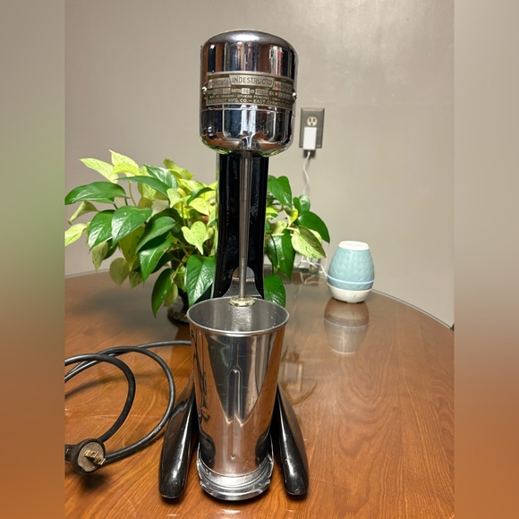 Rare Black Enamel Benedict Indestructo Milkshake Mixer #53 - Picture 7 of 7